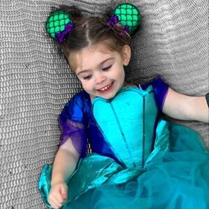 NeW! Mouse Ears Clips Sequin Bow Mermaid Barrettes Glitter Hair Accessories 